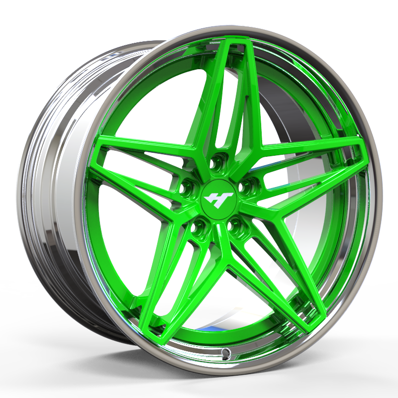 18-24 inch chrome + green forged and coutom wheel rim