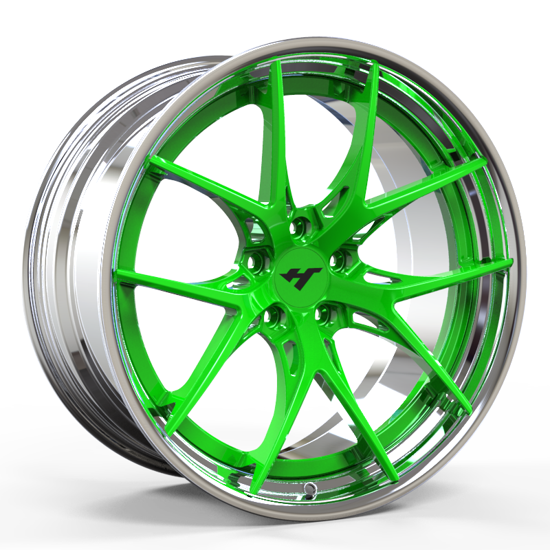 18-24 inch chrome + green forged and coutom wheel rim