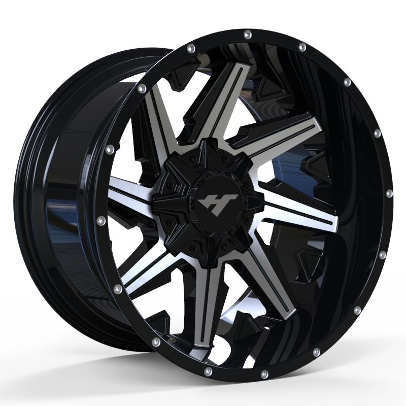 20X10 inch Black Machine Face wheel rim