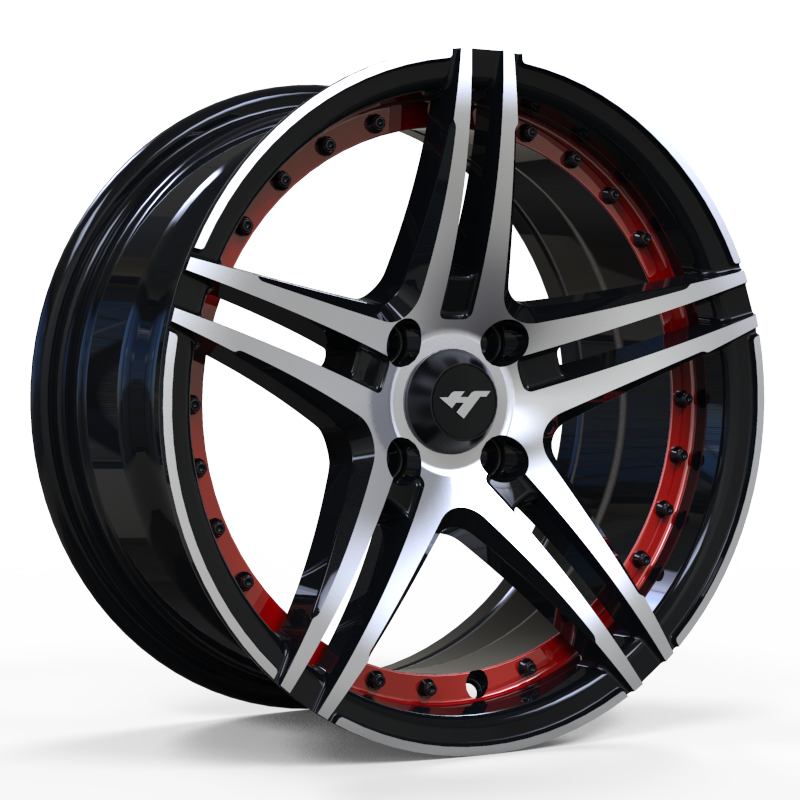 13X6.0 inch Black Machine Face / Milling Point wheel rim