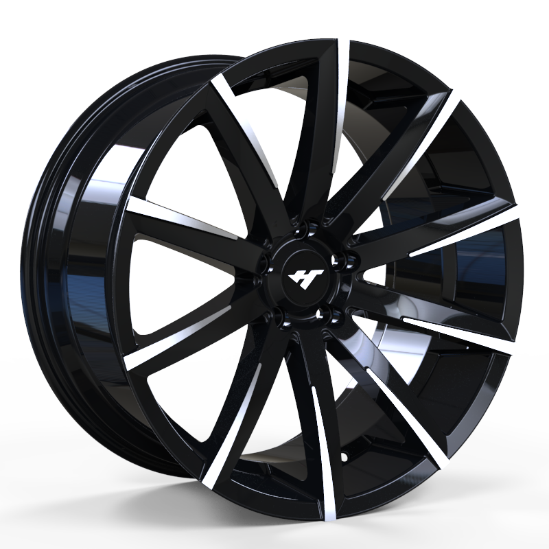 26X10 inch black machine face wheel rim