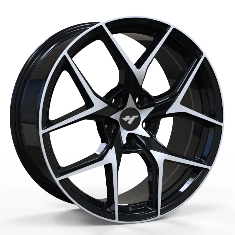 19X8.5 inch black machine face wheel rim