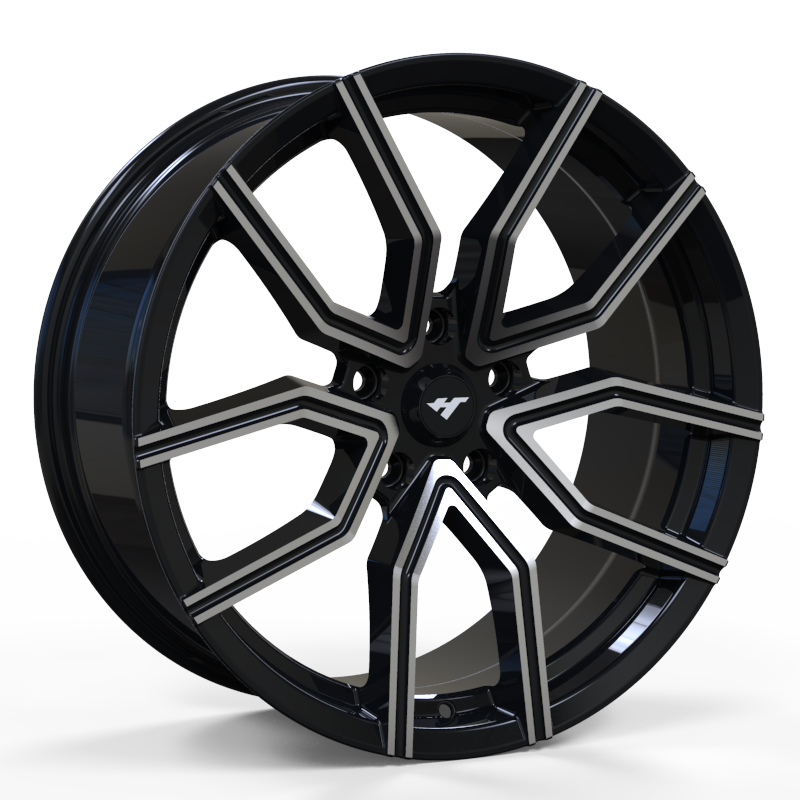 19X8.5 inch black machine face wheel rim
