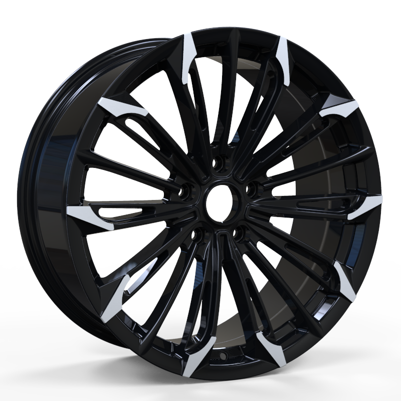 19X8.5 inch black machine face wheel rim