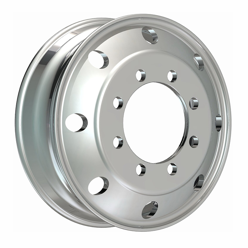 22.5X6.75 inch silver truck wheel rim